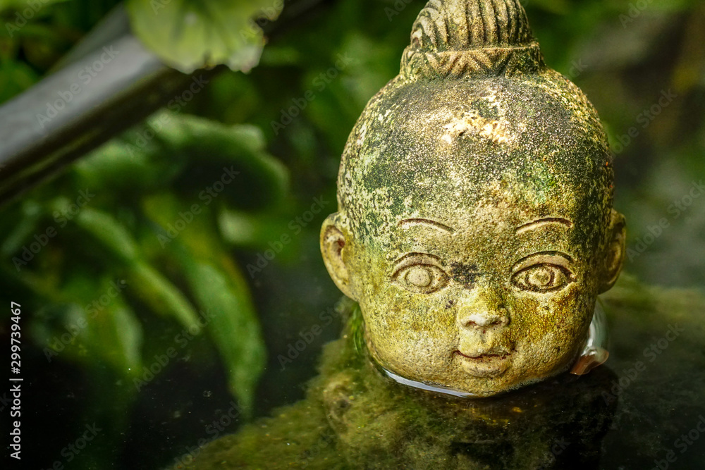 Obraz premium Child statue in the pool 