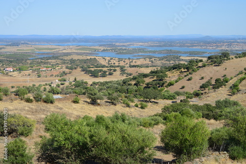 Alentejo hills and countryside as seen from Monsaraz, Portugal