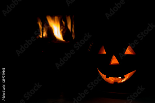 halloween pumpkin with white background