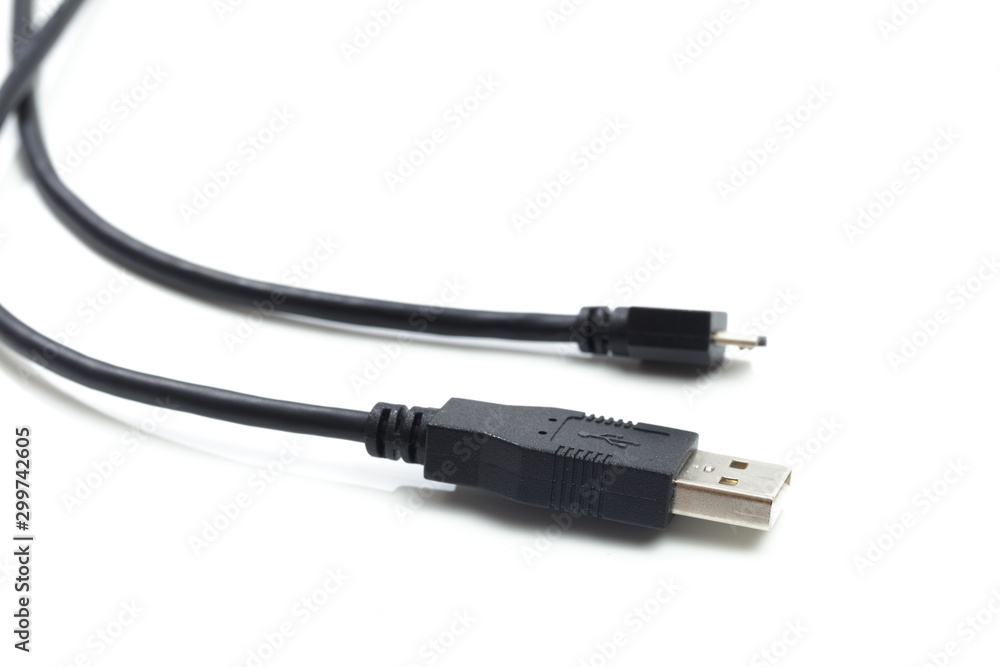 MICO USB CABLE isolated on white background - Image MICO USB CABLE isolated on white background - Image