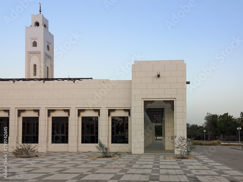 Beautiful modern mosque designed with a traditional Arabian ancient look 
