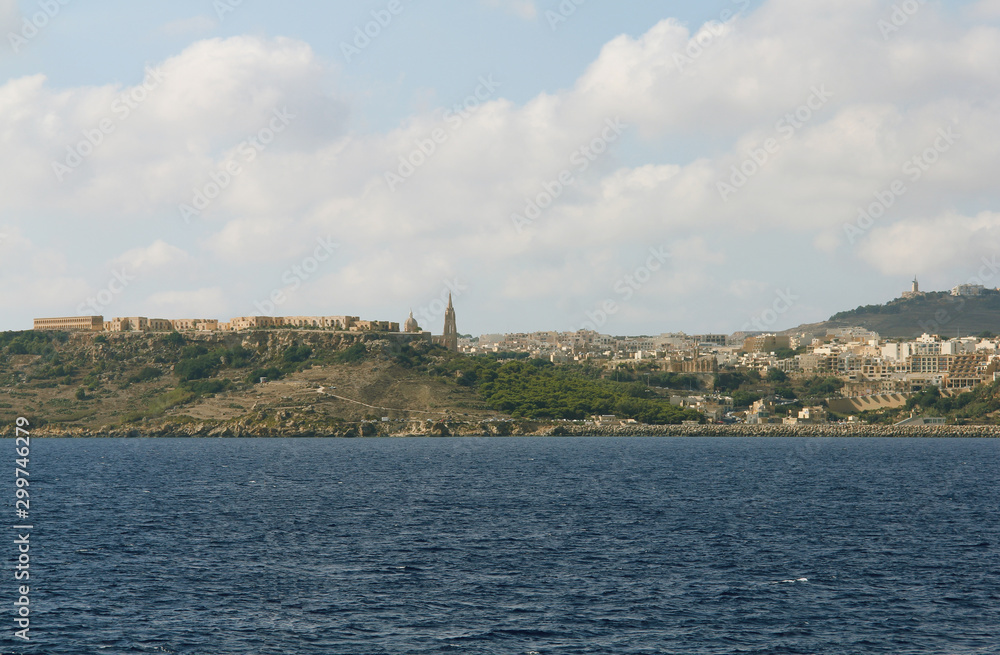Gozo island coast in summer