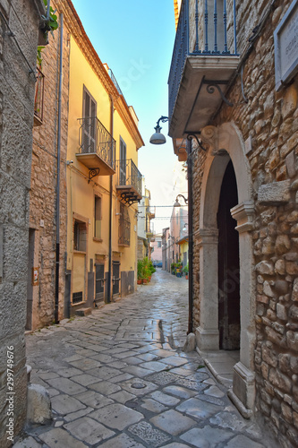 Venosa, Italy, 10/27/2019. A tourist visit in an ancient medieval town.