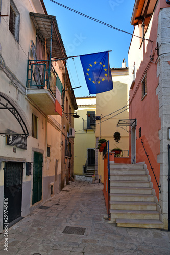 Venosa, Italy, 10/27/2019. A tourist visit in an ancient medieval town. photo