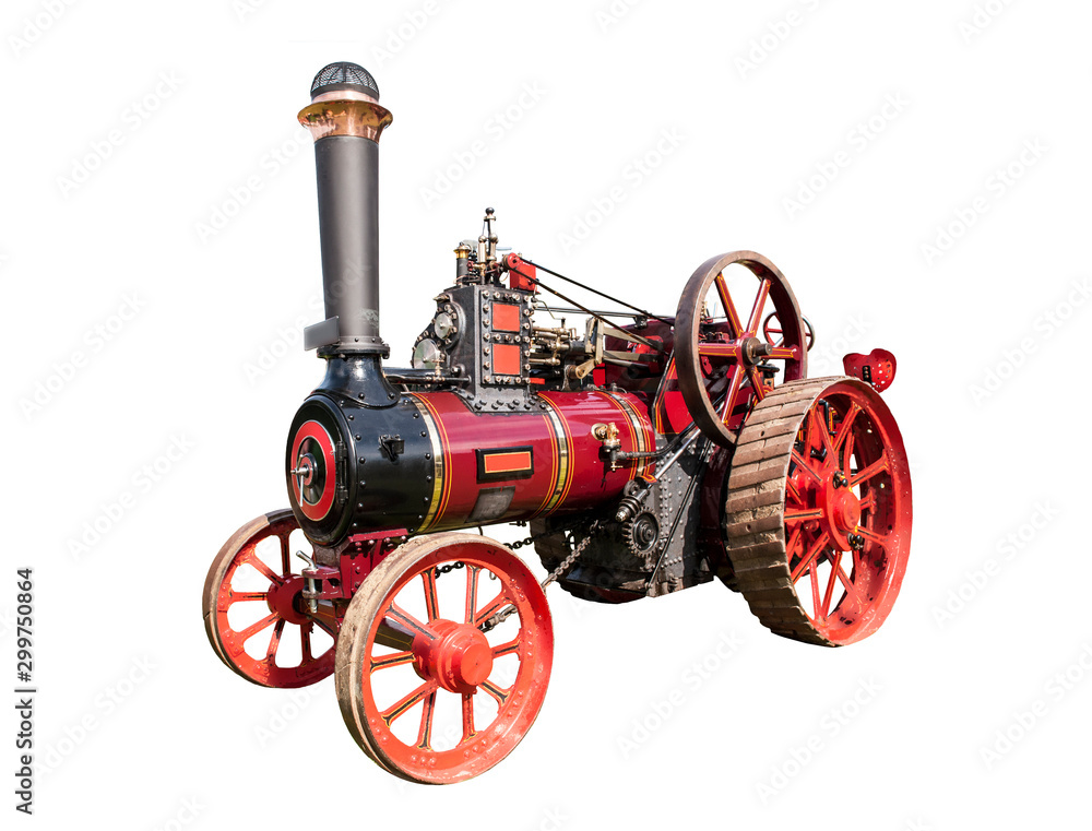 cut out image of a steam traction engine