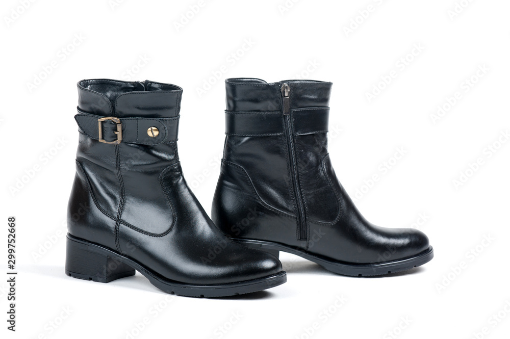  leather shoes.boots/ knee-high boots