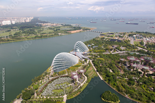 aerial view of the city Singapore