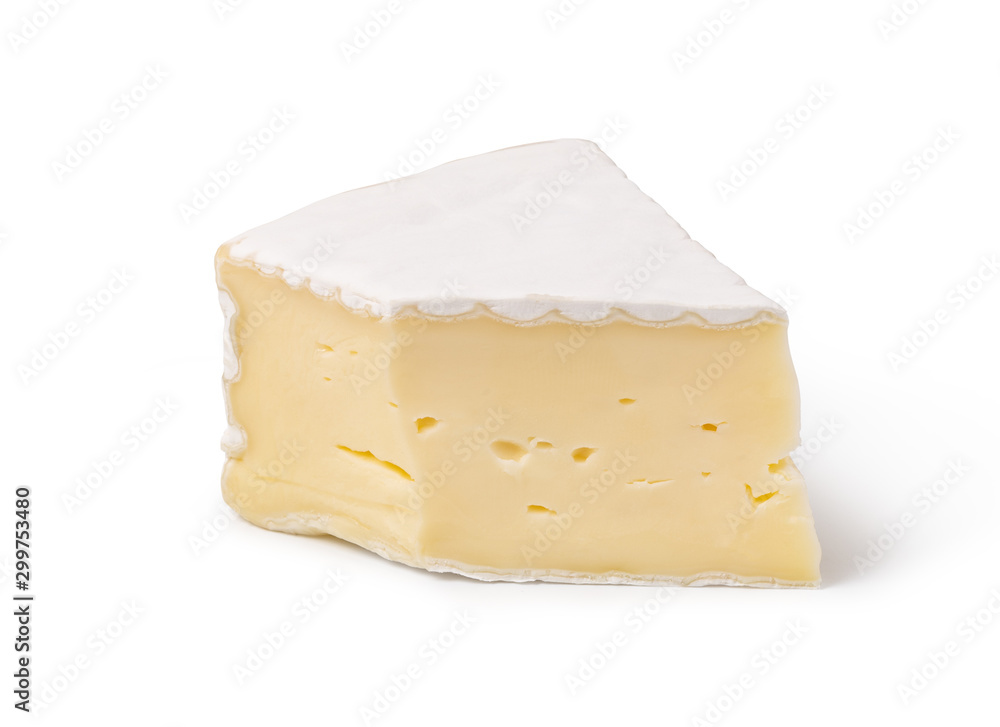 cheese brie on a white background