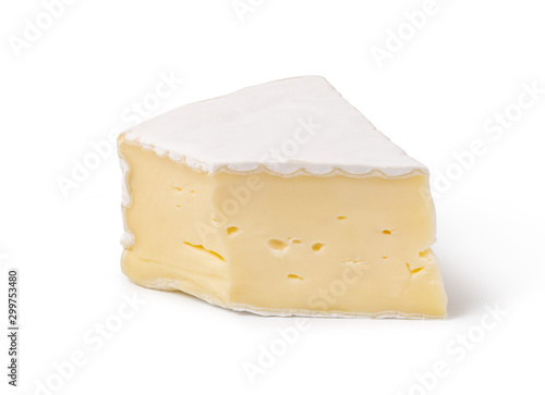 cheese brie on a white background