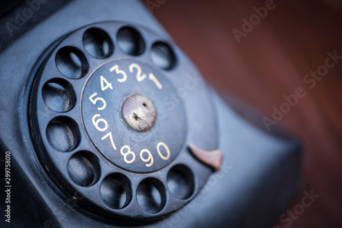 The old telephone in retro style shop.