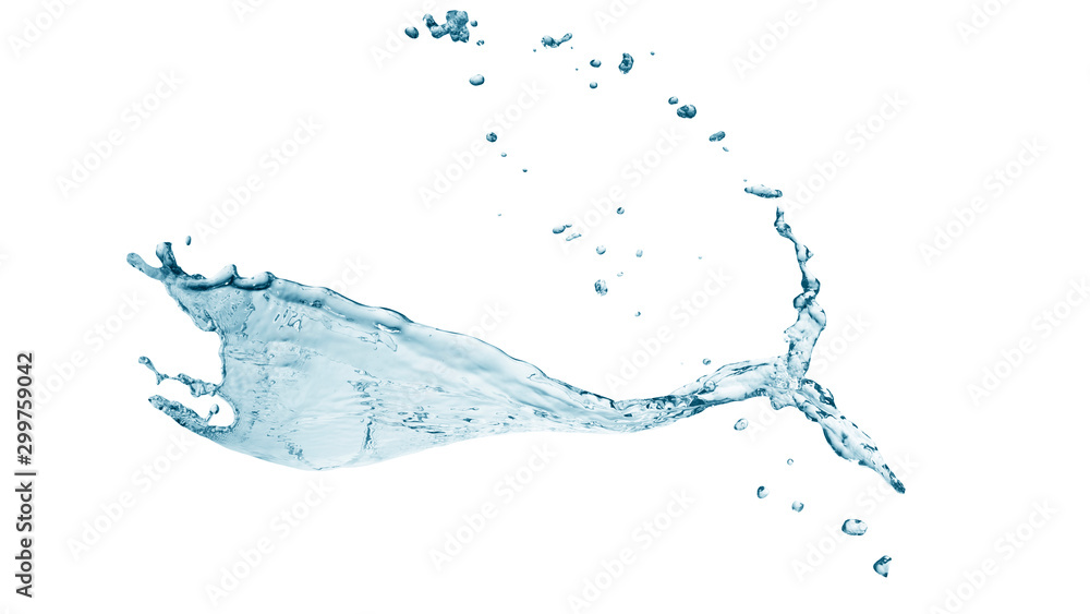 Obraz premium abstract water splash isolated white background 