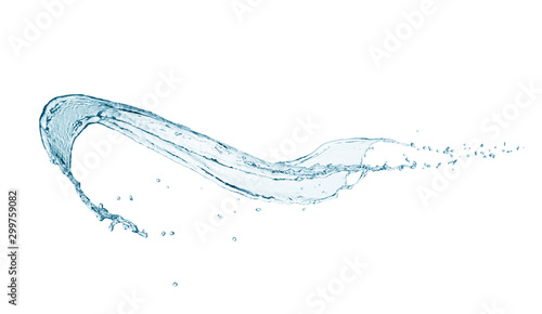 abstract water splash isolated white background 