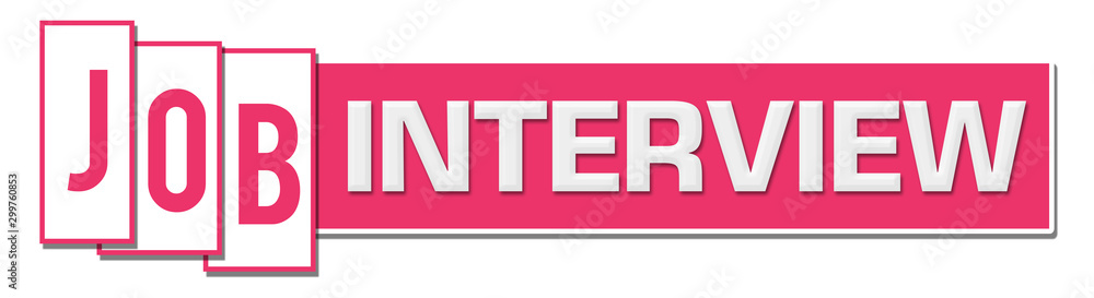 Obraz premium Job Interview Pink White Box Horizontal 