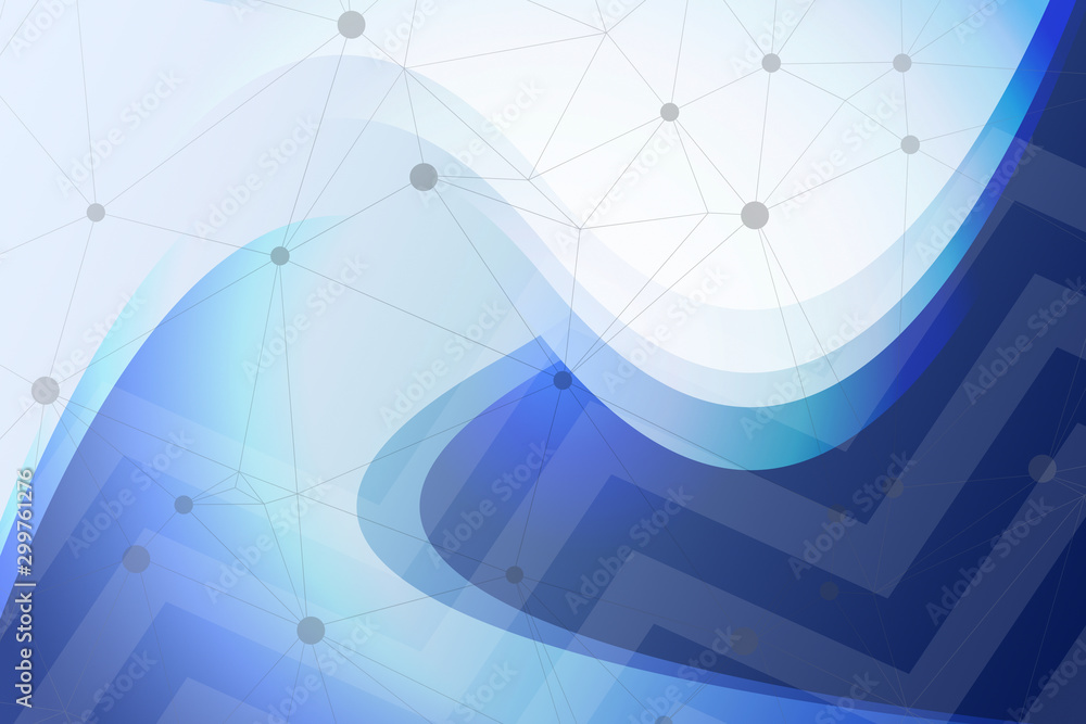 Naklejka premium abstract, blue, wallpaper, fractal, design, pattern, light, texture, technology, wave, backdrop, lines, line, black, perspective, illustration, space, communication, concept, grid, template, effect