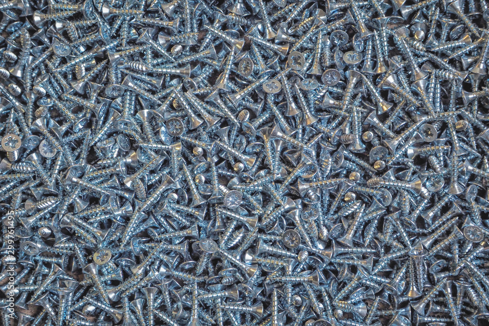tapping screws made on steel, screws as a background tapping screws made on steel, screws as a background