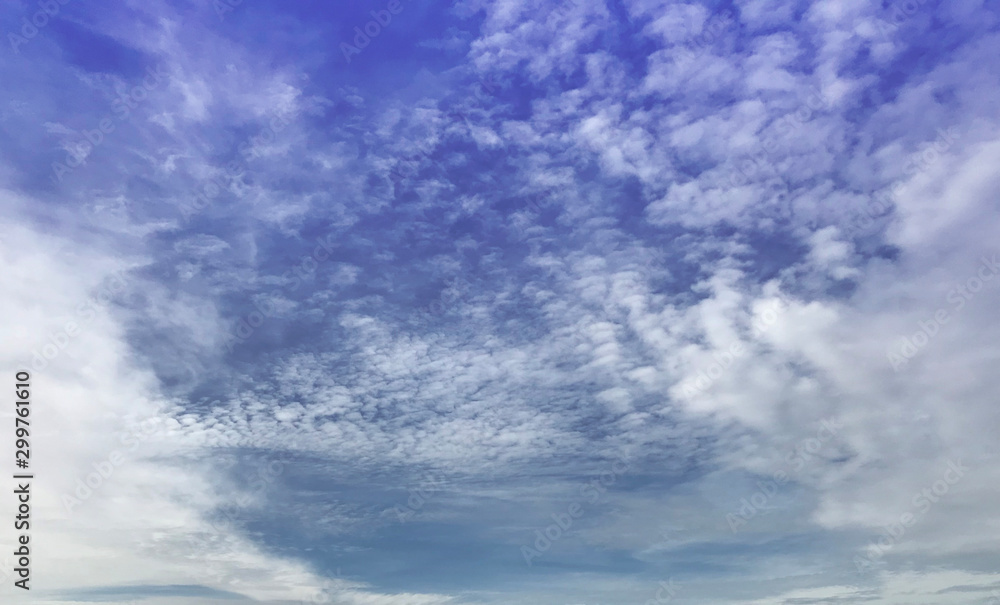 Cloudy blue sky background, nature wallpaper.