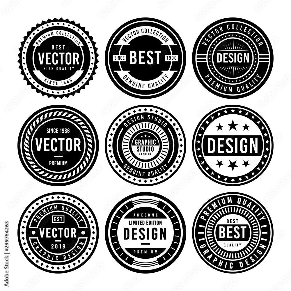 Premium Vintage Badge Design Set