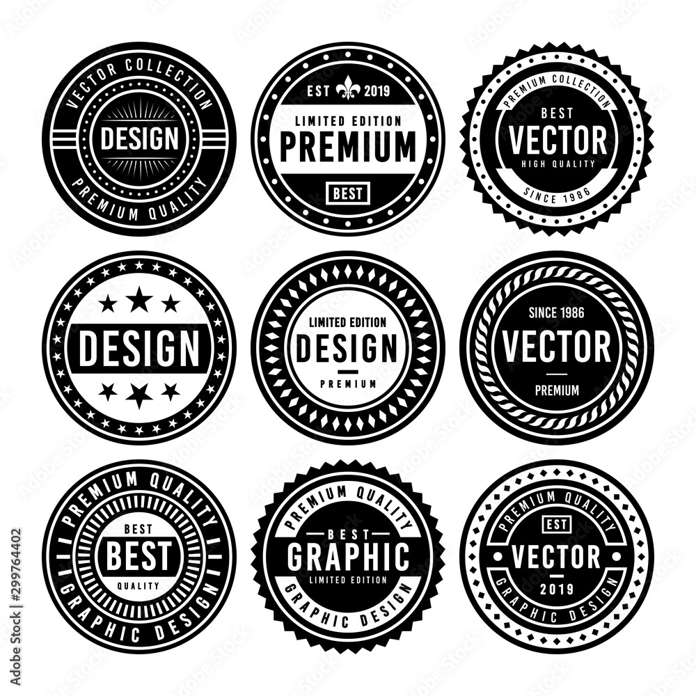 Obraz premium Premium Vintage Badge Design Set