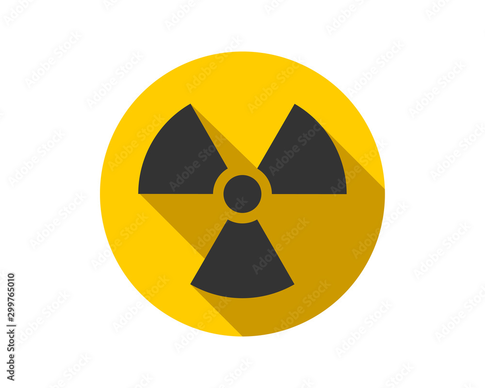Radiation icon vector. Warning radioactive sign danger symbol. Radiation icon vector. Warning radioactive sign danger symbol.
