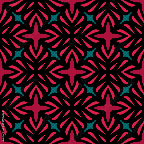 Bright seamless pattern with geometric elements.