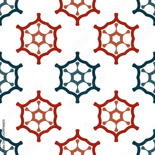 Seamless pattern with colorful geometric ornament.