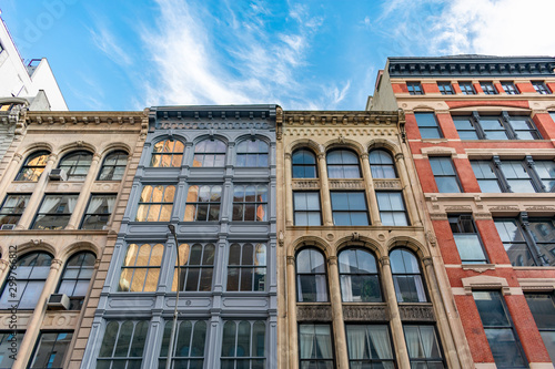 Colorful Old Buildings in Tribeca New York