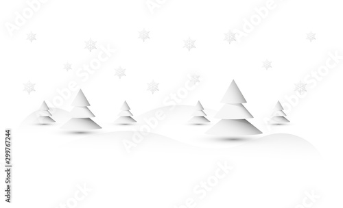 sfondo, paesaggio, innevato, elegante, natale, 3d, fiocchi di neve
