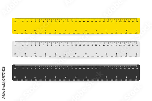 30cm Measure Tape ruler school metric measurement. Metric ruler.