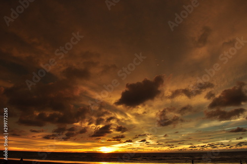 Miri, Sarawak / Malaysia - October 7, 2019: The beautiful beaches of Luak Bay and Tanjung Lubang during Sunset at Miri, Sarawak photo