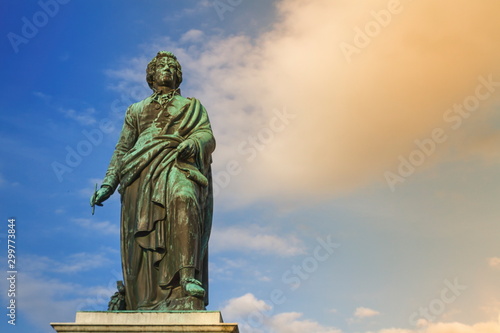 Mozart monument on Mozartplatz Square, Salzburg, Austria