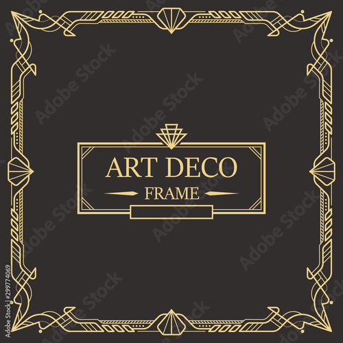 Art deco border and frame template.
