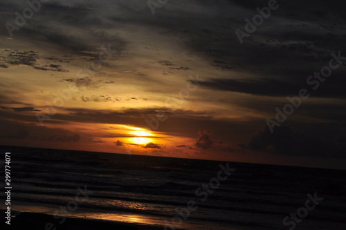 Miri  Sarawak   Malaysia - October 7  2019  The beautiful beaches of Luak Bay and Tanjung Lubang during Sunset at Miri  Sarawak