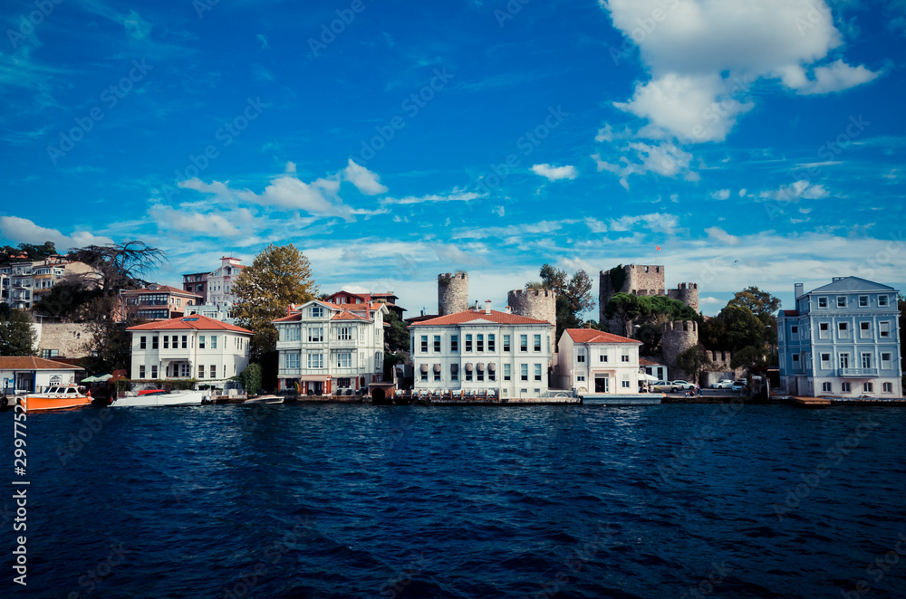 ISTANBUL TURKEY . Palace on the Bosphorus shore
