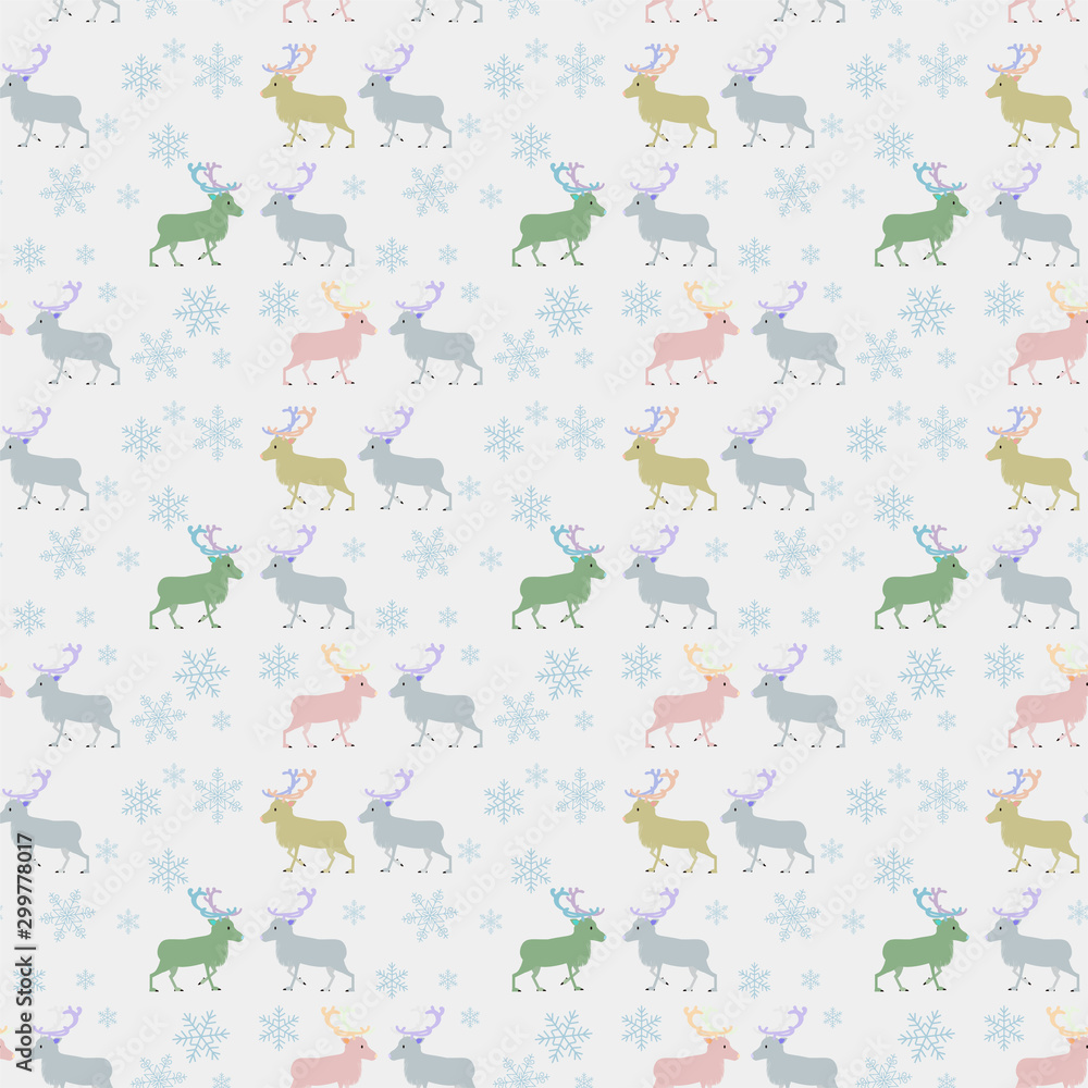 Fototapeta premium Reindeer seamless pattern
