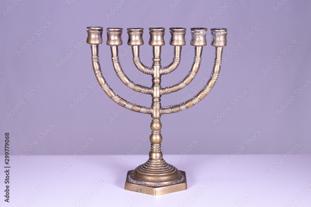 Menorah, the seven-armed chandelier of the Old Testament Temple of Solomon Menorah, the seven-armed chandelier of the Old Testament Temple of Solomon