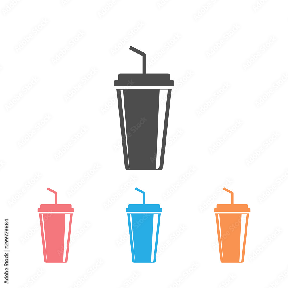 Soft drink flat icon set. vector illustration Soft drink flat icon set. vector illustration