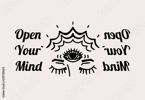psychedelic trip, open your mind, t-shirt print