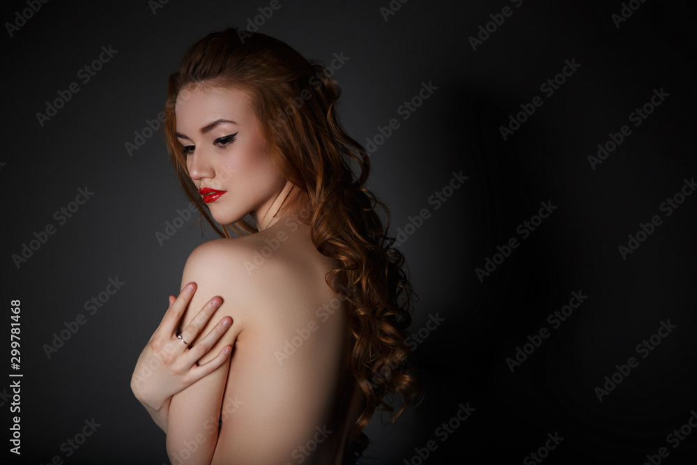 Lonely Woman on the Background Lonely Woman on the Background