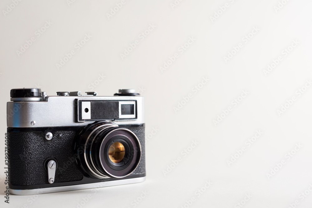 old camera isolated on white background