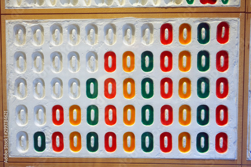 Plate formerly used to mold gelatin candy of all colors