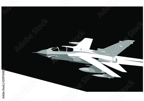 Panavia Tornado. Fighter jet in the sky. vector image for illustration. Vector template. photo