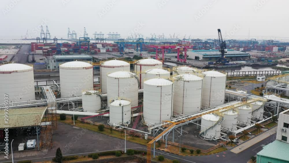 Oil refinery factory and oil storage tank Oil refinery factory and oil storage tank