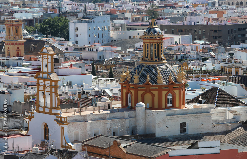 Obraz premium The Catholic church of St. Mary Magdalene in Seville, Spain.