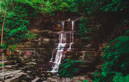 Long Exposure Shot of Princess Louise Falls in Ottawa, Ontario Canada in Summer