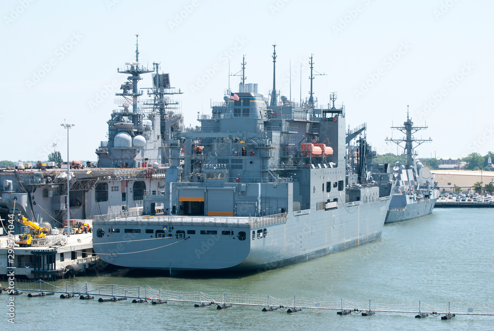 Norfolk Military Base Navy Ships