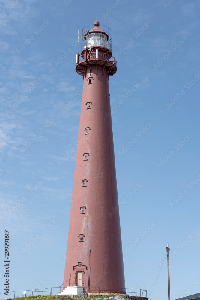huge red light house at Andenes, Norway