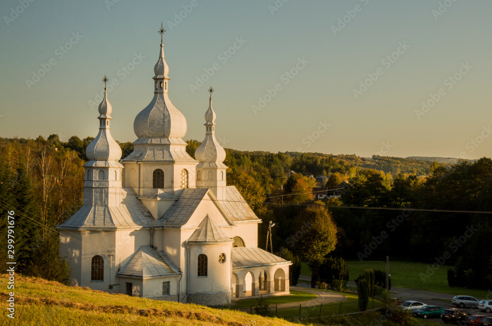 The Roman Catholic church in Tarnawka village in Poland completed in 1939 year.