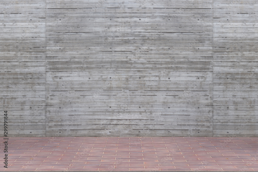 street wall background ,Industrial background, empty grunge urban street with warehouse brick wall