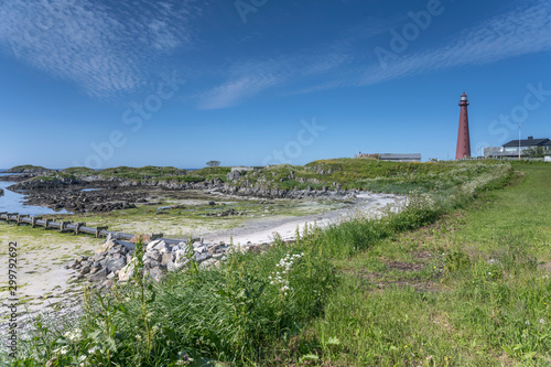 light house and western beach at Andenes, Norway