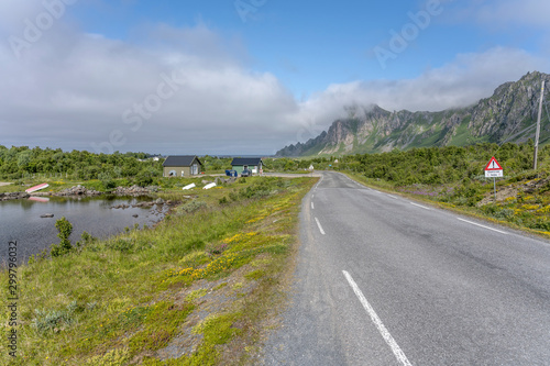 road in the countryside, near Bleik , Norway